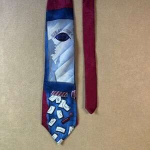 Hanover Street Tie Works Ltd. 1970s Vintage Silk Hippie Mod 3.75" x 57"